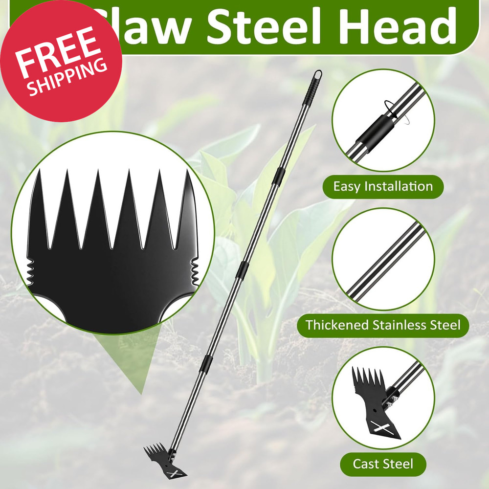 Weed Puller Tool with Long Handle - Adjustable Length Manual Weeder Remover Tool