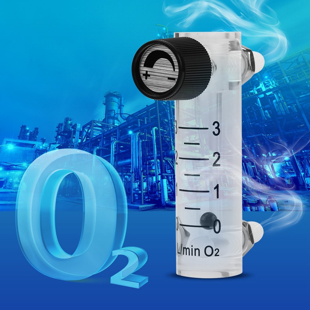 2 Meter 0-3LPM Meter With Control Valve For Oxygen/Air/Gas♡