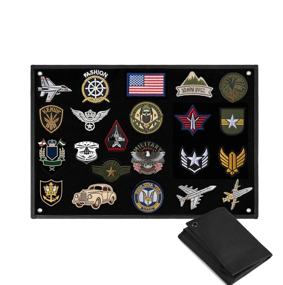 Tactical Board Patch Organizer Holder Display 24'' x 18 '', Morale Patch Hang...
