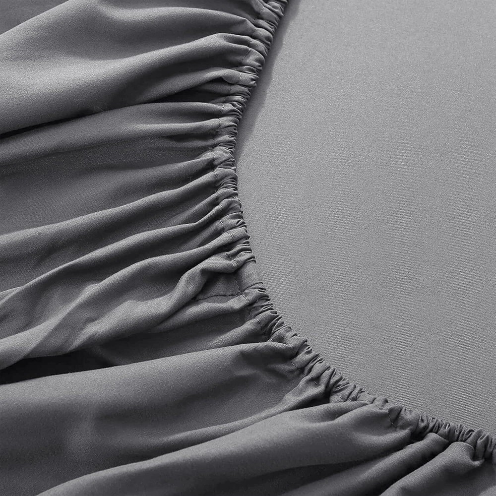 18"- 21" Extra Deep Pocket Fitted Sheet Elastic Corner Straps Soft Bed Sheet Set
