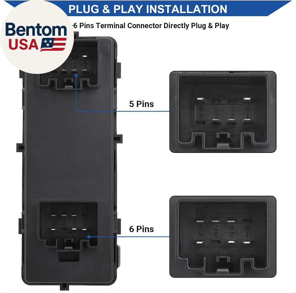 Power Window Switch Control Button Driver Side Compatible with 2008-2012 Ford F2