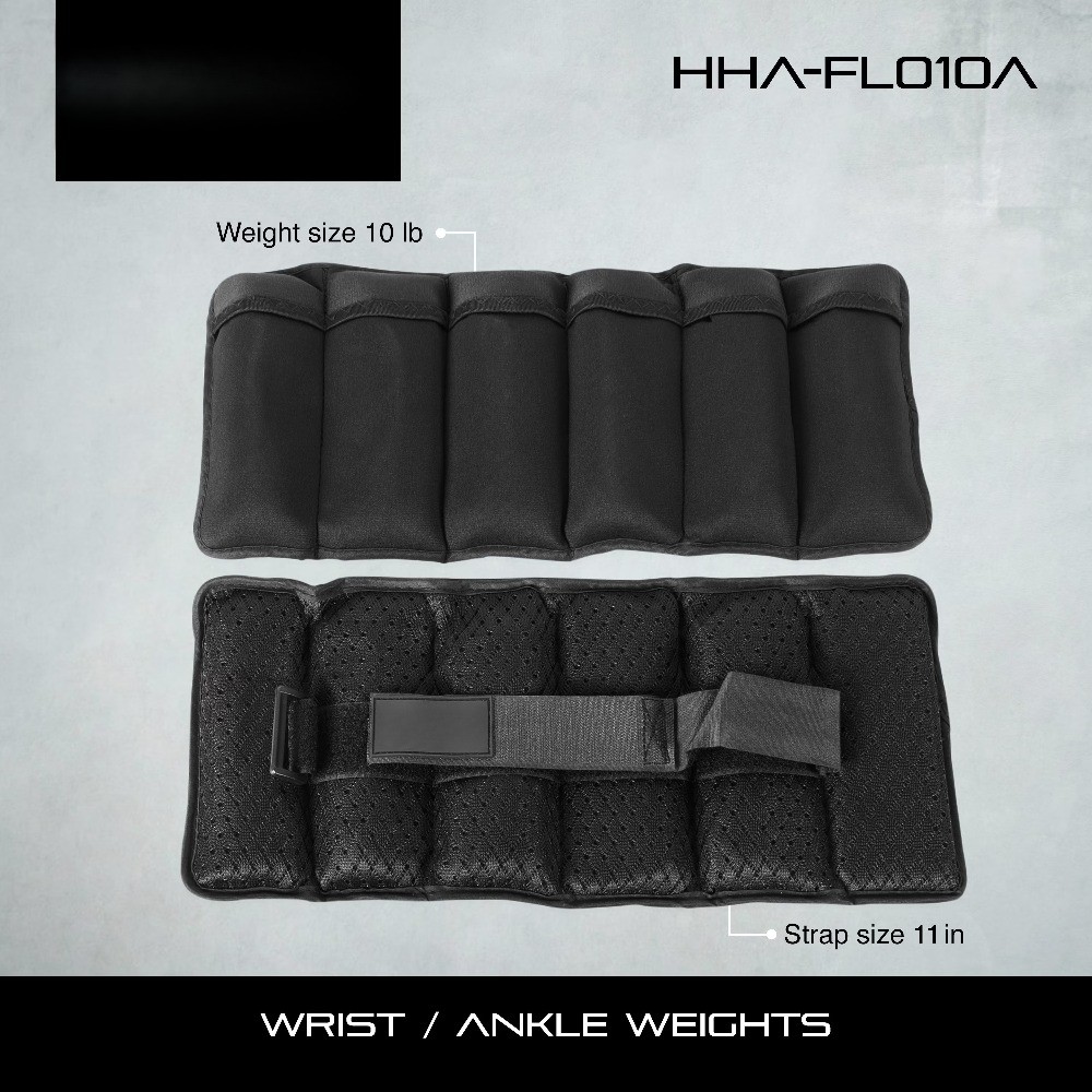 Unisex Adjustable Wrist/Ankle Weights, 5-Pound Pair