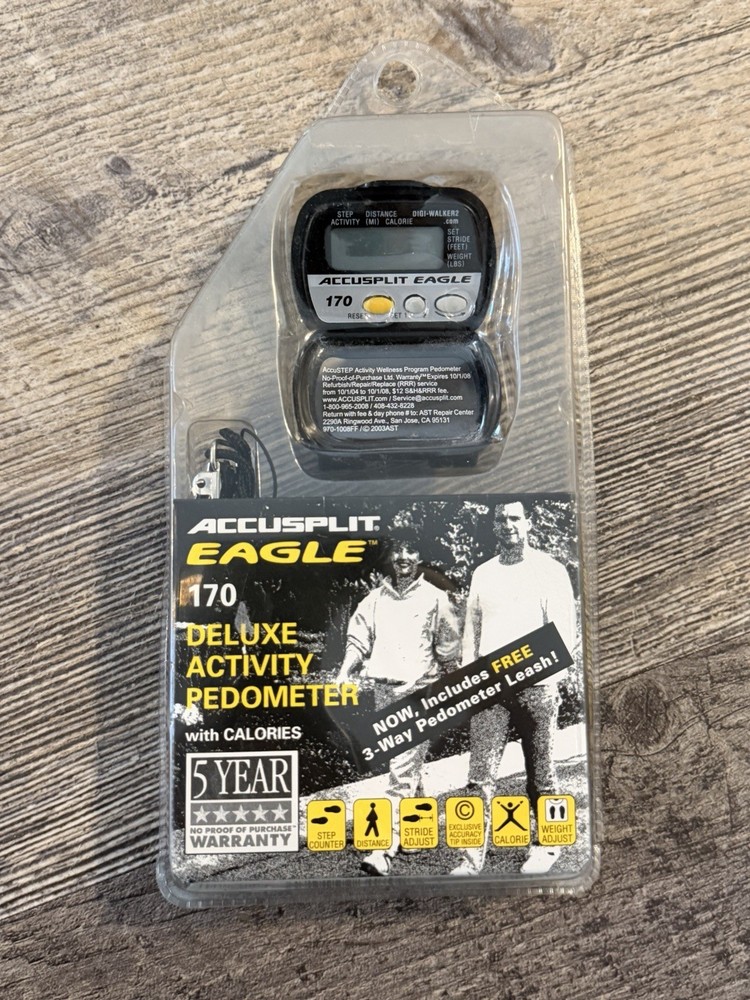 Accusplit Wellness Eagle 170 Deluxe Walking Step Activity Pedometer AE170