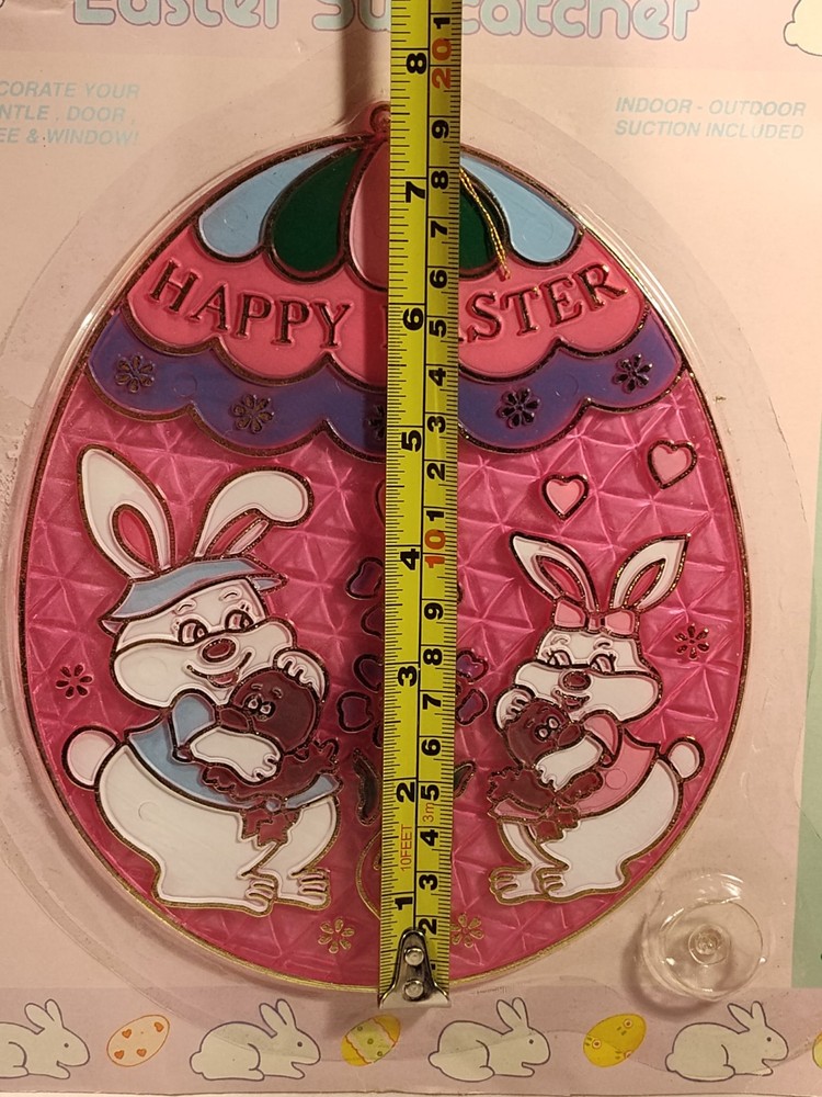 Hermitage Pottery Happy Easter Suncatcher Large 8"