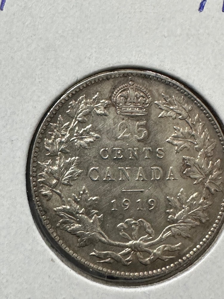 1919 Canada Twenty Five Cents Mid--Upper AU