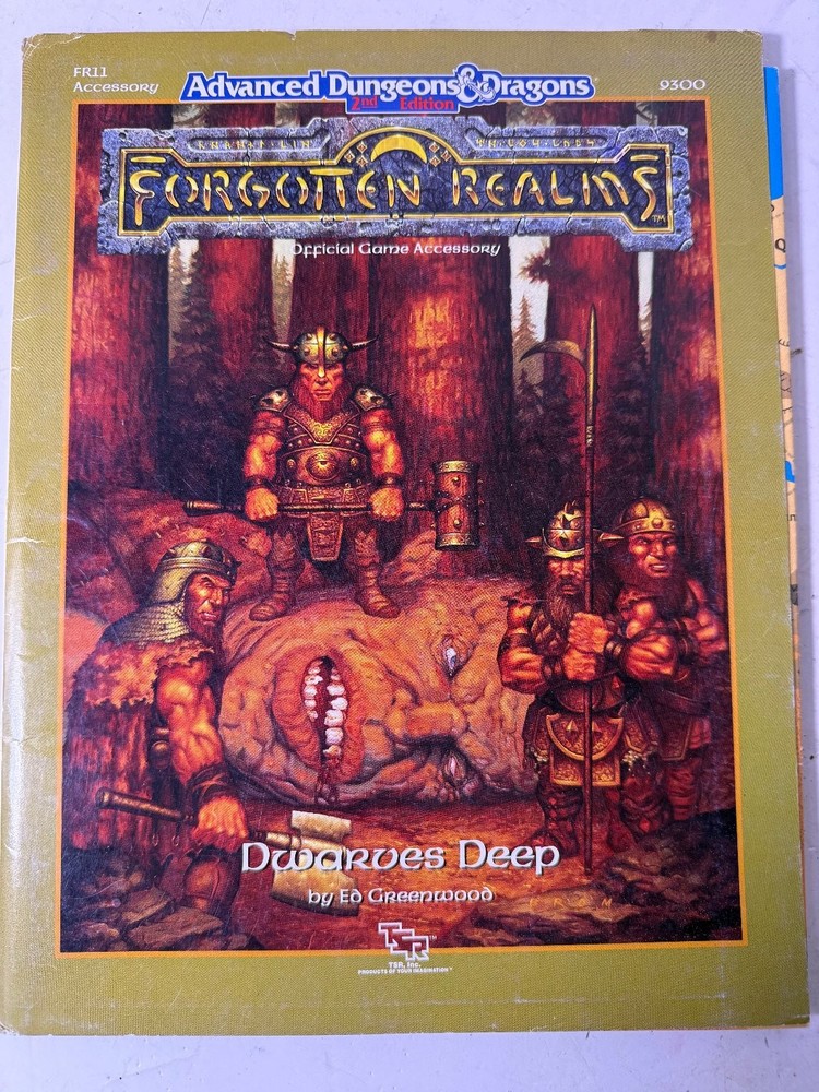 Dungeons & Dragons Forgotten Realms Dwarves Deep 2nd Edition 1990 TSR