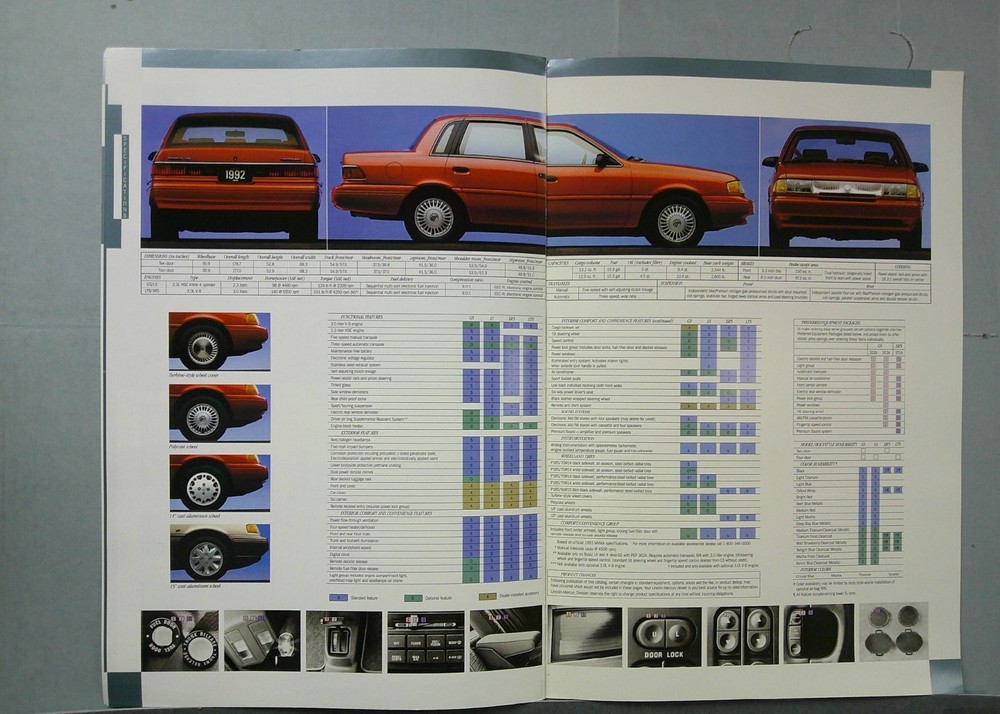1992 Mercury Topaz Sales Catalog