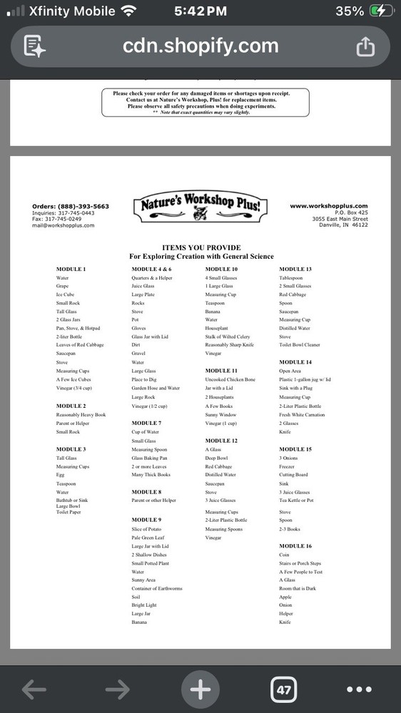 Nature's Workshop Plus! Apologia General Science Lab Set 40700
