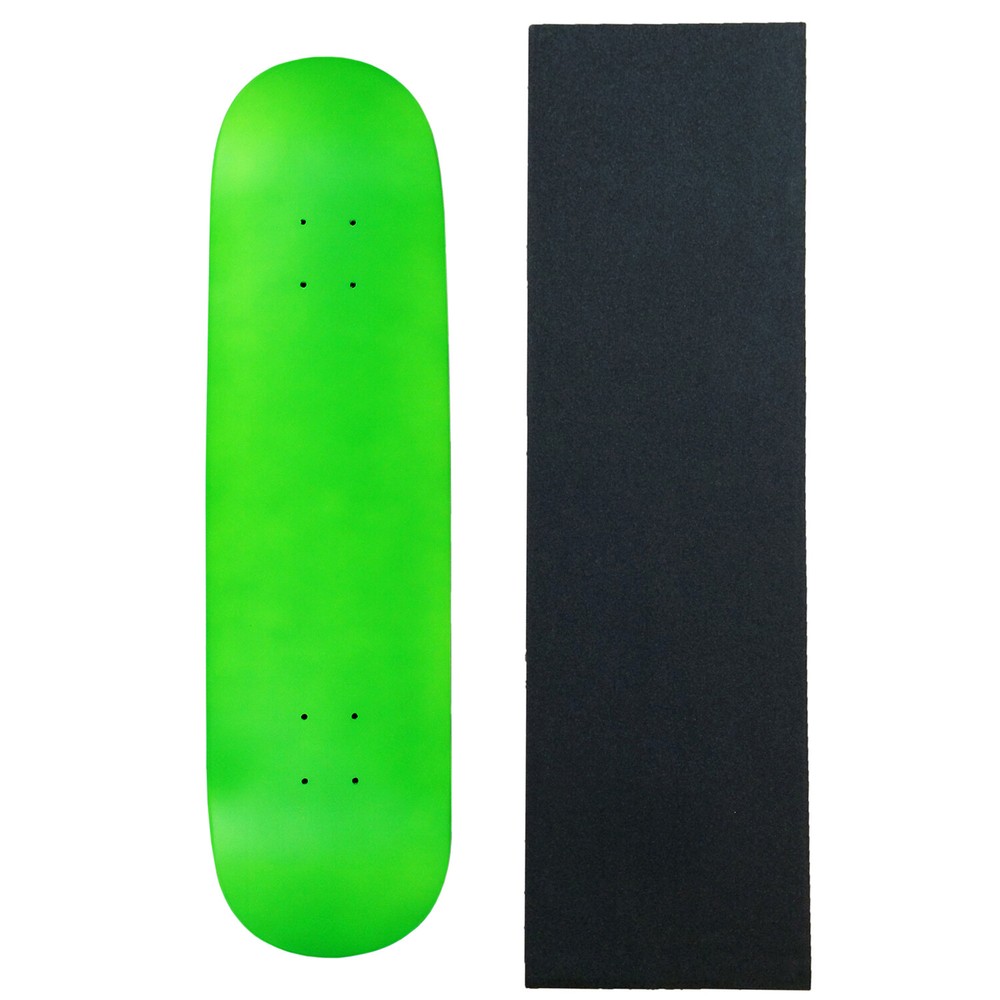 MOOSE Blank Skateboared Deck 8.0" NEON GREEN - With Griptape