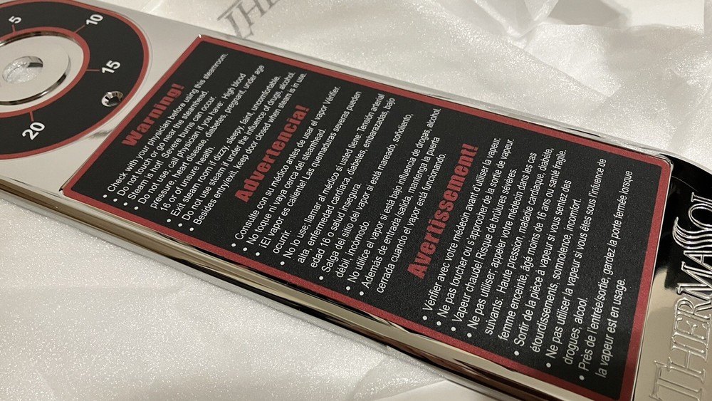 Thermasol Timer Plate Chrome OPEN BOX