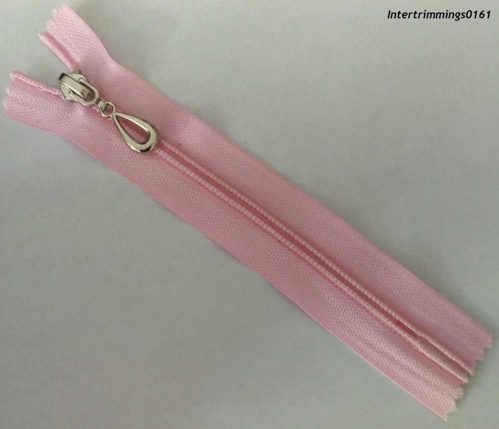 ZIP BABY PINK, 6"/15CM, NYLON TEETH, CLOSED END, NO 5