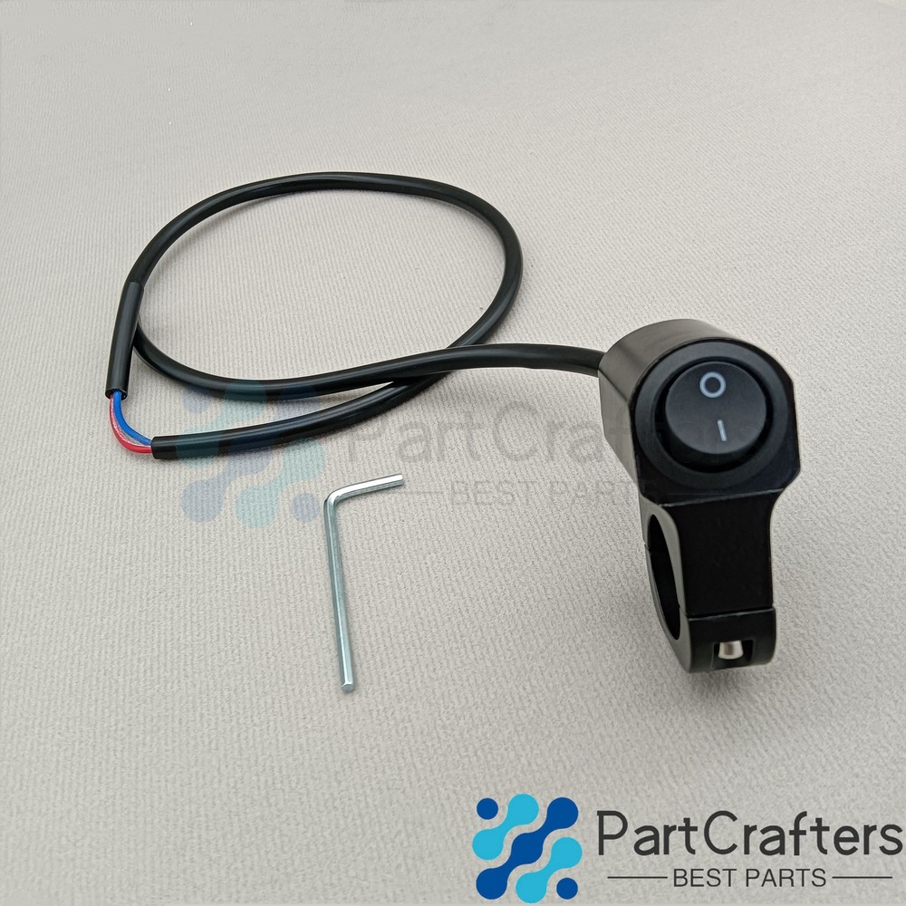 7/8"Headlight Fog Light for Motorcycle Handlebar  Lamp Mount ON-OFF Switch 12V