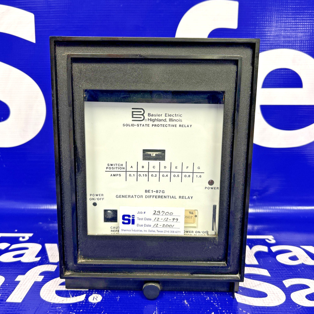 Basler Electric BE1-87G Solid State Protective / Generator Differential Relay 🟦