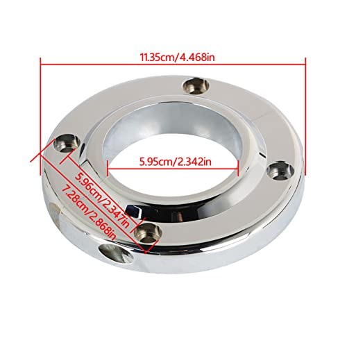 Chrome Steering Column Floor Mount Replacement for 2 Inch Columns Swivel SBC