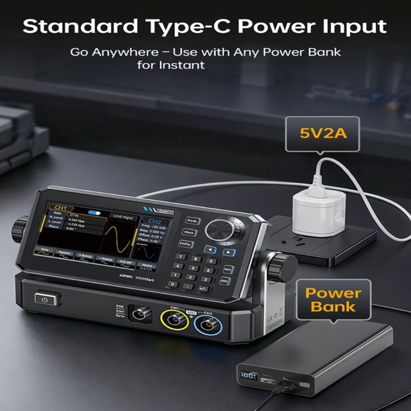 60/30MHz 14 Bit 4.3in Touch Display Function Arbitrary Waveform Signals