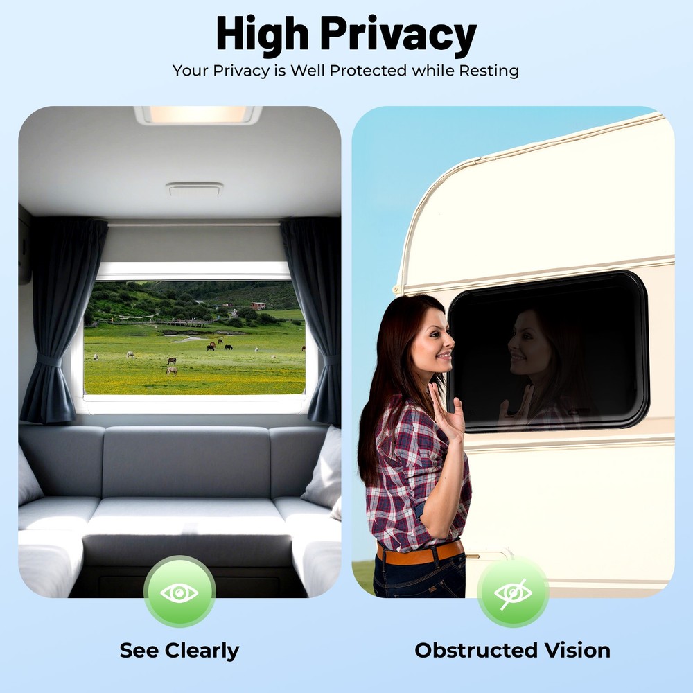 RV Exit Window RV Push Out Window Tempered Glass Camper Emergency Window 90*55cm