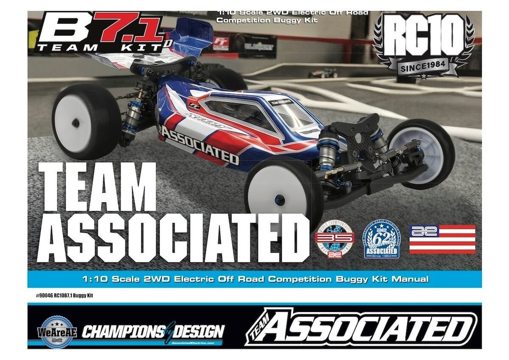 Team Associated B7.1 2wd 1:10 Scale Buggy Owners Manual Exploded Views