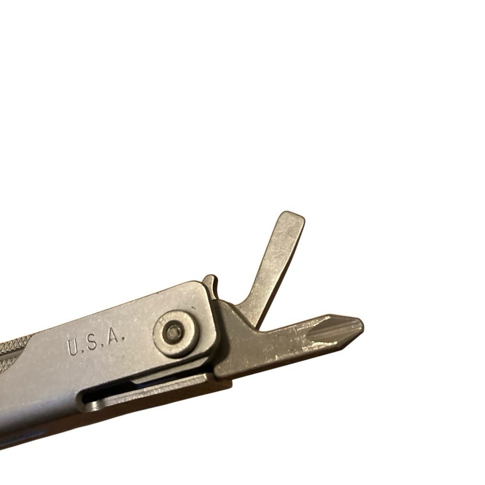 Gerber 55800 Multi-Plier Stainless Finish Bit Driver Bits Cloth Sheath USA Rare