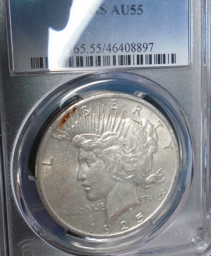 1925-P Peace Dollar : PCGS AU55