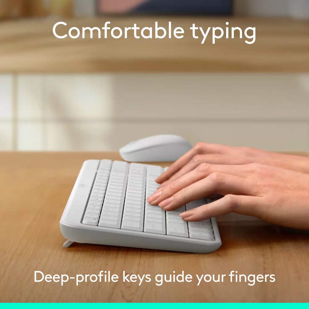 Logitech - MK250 Full-size Bluetooth Wireless Keyboard and Mouse Combo for Wi...