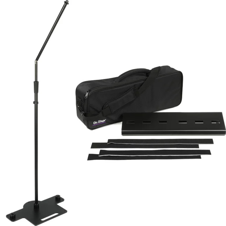 On-Stage Compact Pedalboard with Gig Bag and Stand Bundle