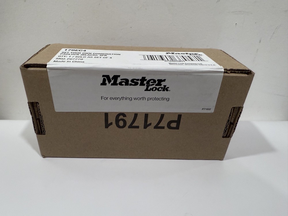 Master Lock Black Combination Padlock Set Your Own Combination 4 Pack