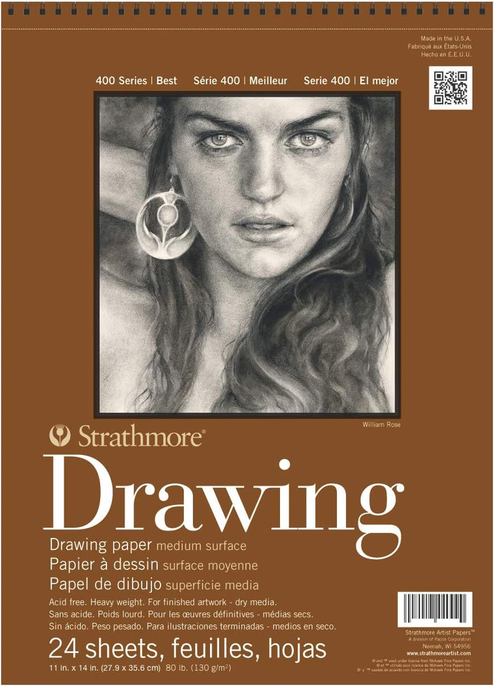 Medium Drawing Spiral Paper Pad 11"X14"-24 Sheets -400500