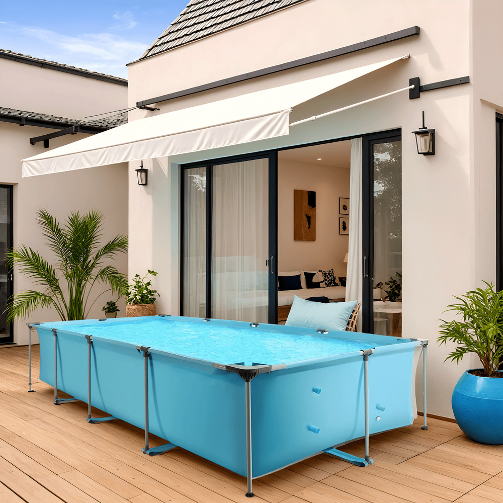 15ft Rectangular Above-Ground Pool – Family Fun, Durable, Easy Setup for