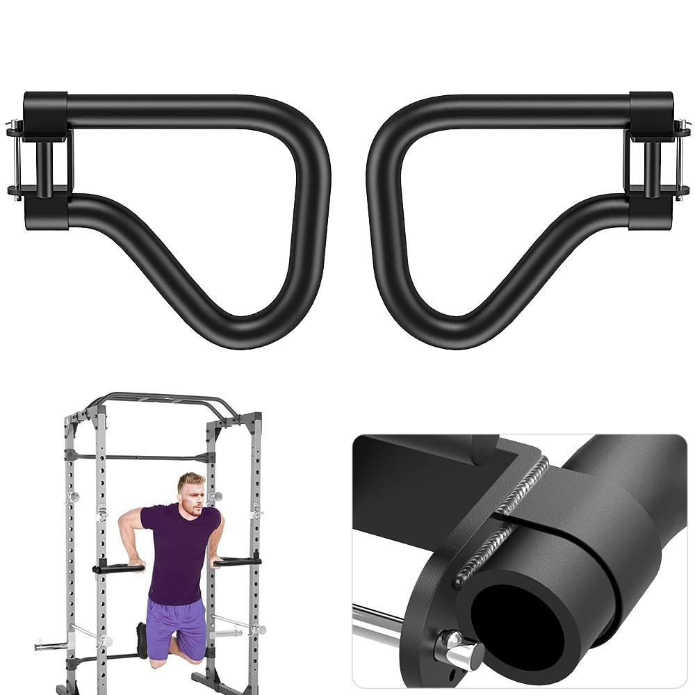 Solid Dip Bar Attachment for 2" x 2" with 1" Hole Power Cage Squat Rack, Set ...