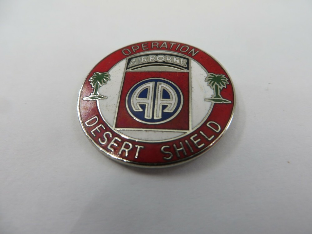 Operation DESERT SHIELD Airborne Hat Pin AA Military Lapel