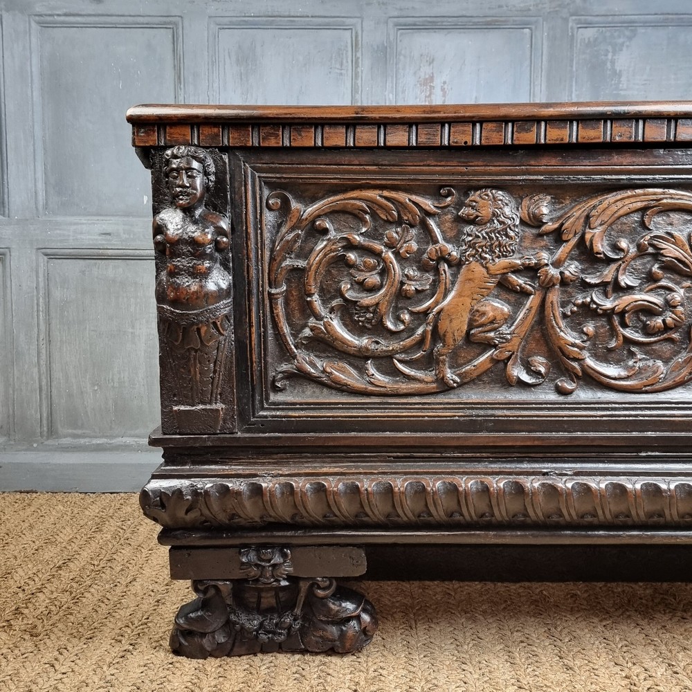 A late 16th - early 17th century Coffer.