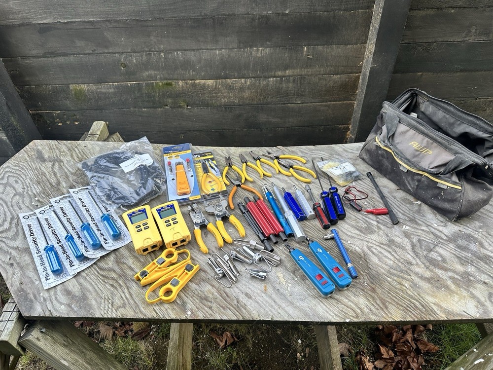 Telecom Tool Bag w/ Assorted Tools, Fluke, Klein