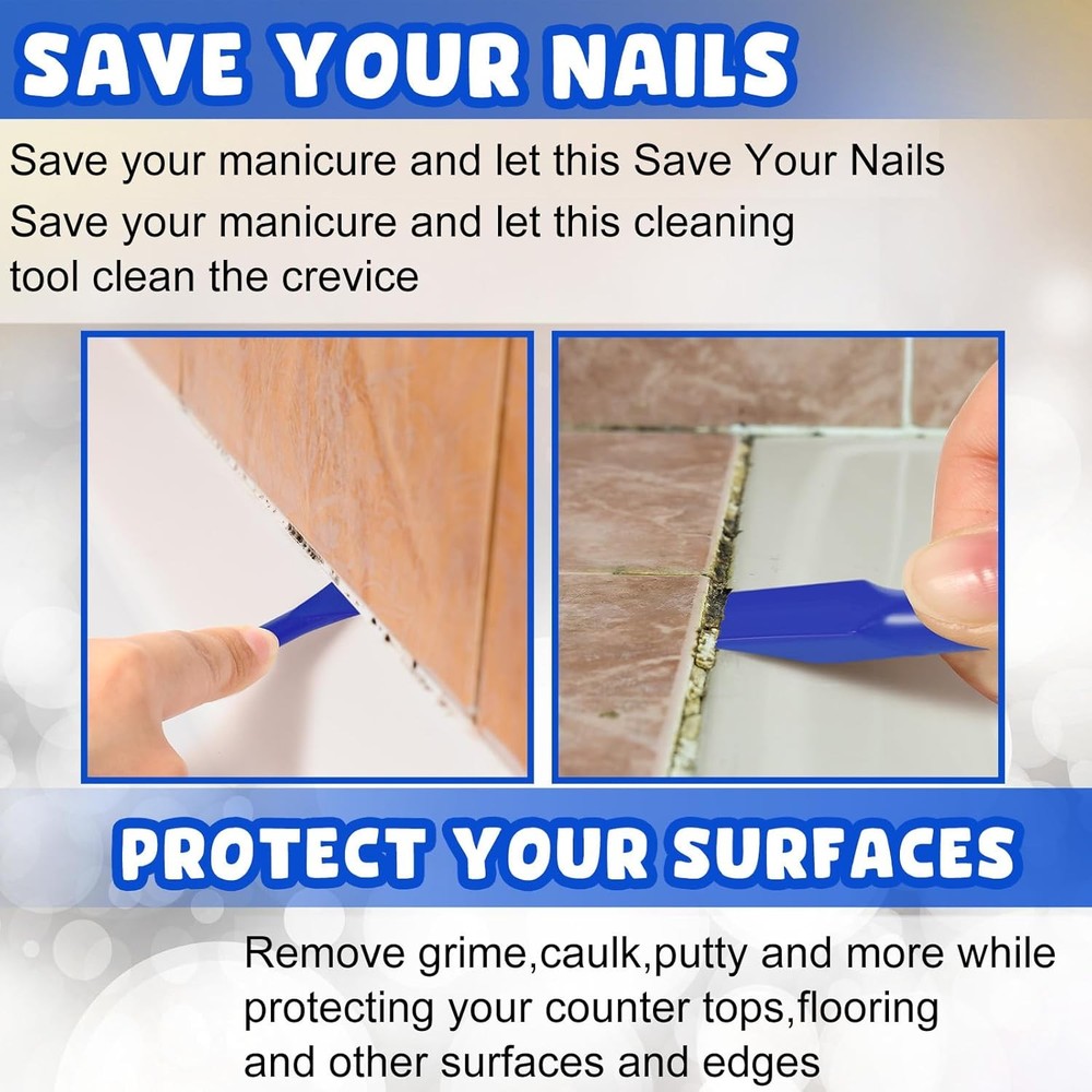 Tallew 9 Pcs Plastic Scraper Tool Sticker Plastic Razor Blade Scraper Plastic Pi