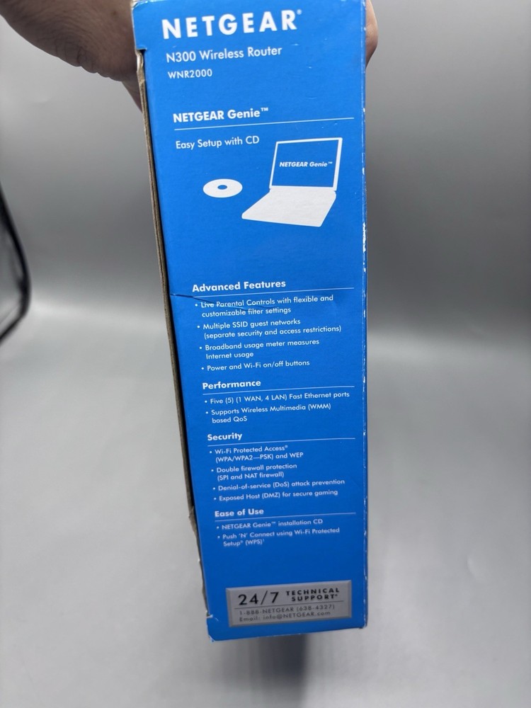 Netgear N300 Wireless Router Speed 300 WNR2000 New Open Box