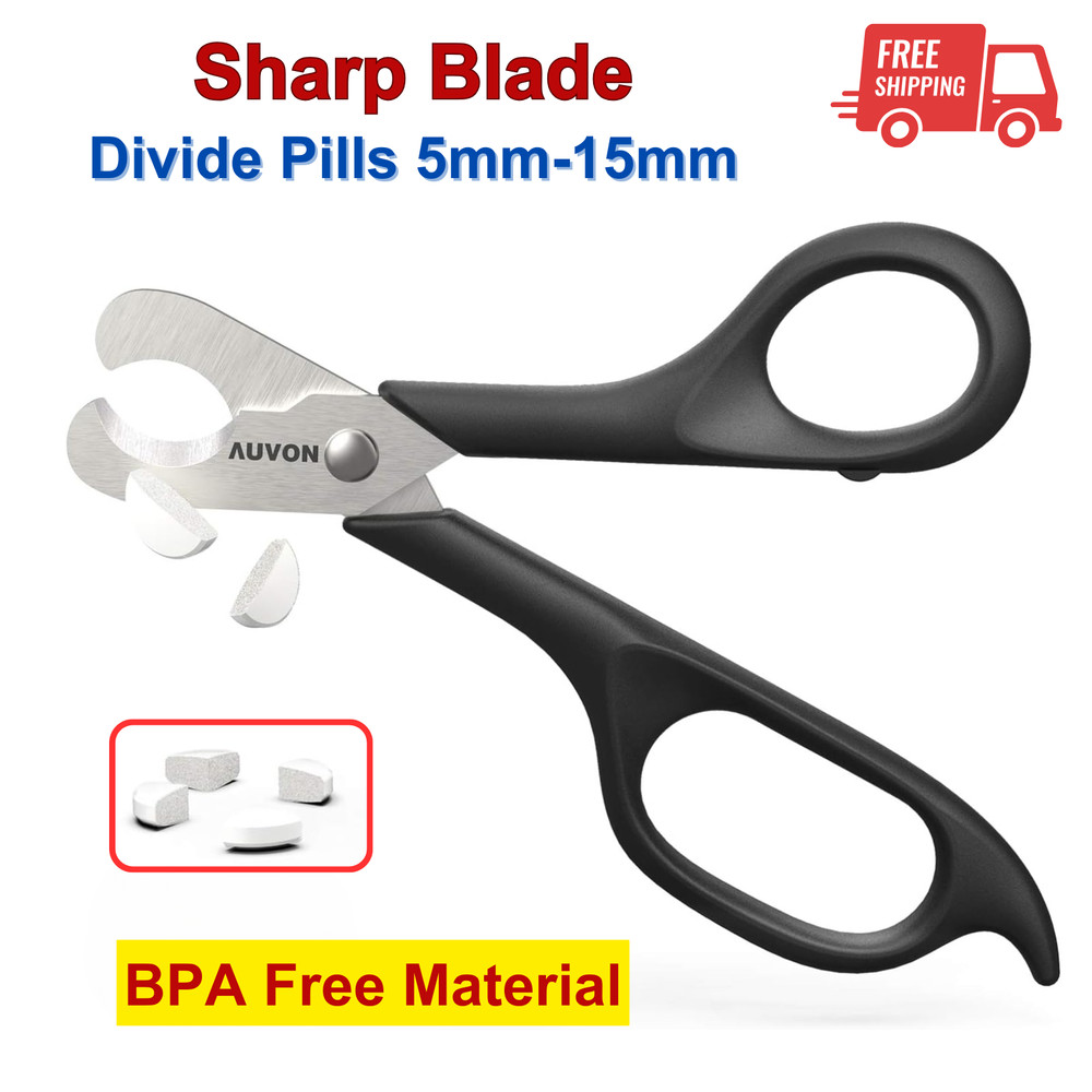Scissors-Shaped Pill Cutter, Sharp Blade Pill Splitter For Easily Dividing Vit