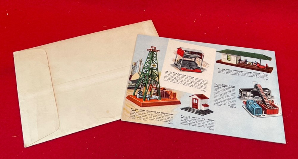 ORIGINAL LIONEL 1953 MINI CONSUMER CATALOG & ENVELOPE -NEW