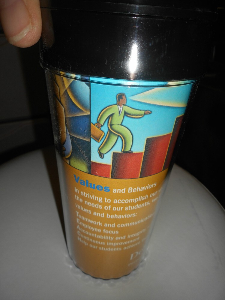 (2) Brand New DeVry University Travel Mug2 2006 Purpose *Vision *Values