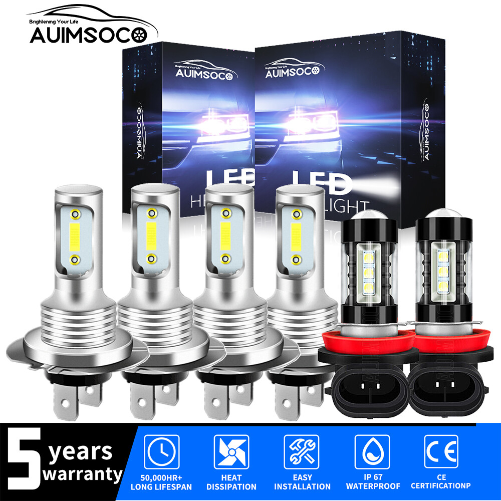 For Hyundai Sonata 2011 2012 2013 2014 Combo LED Headlight + Fog Light Bulbs Kit