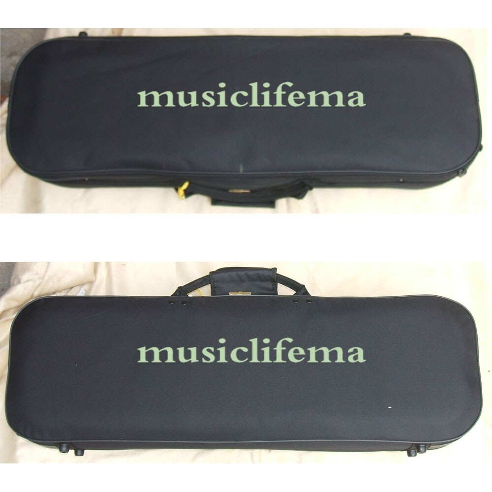 4/4 Violin Case light weight Strap 2 Bow Holders Strap Locker Full Size