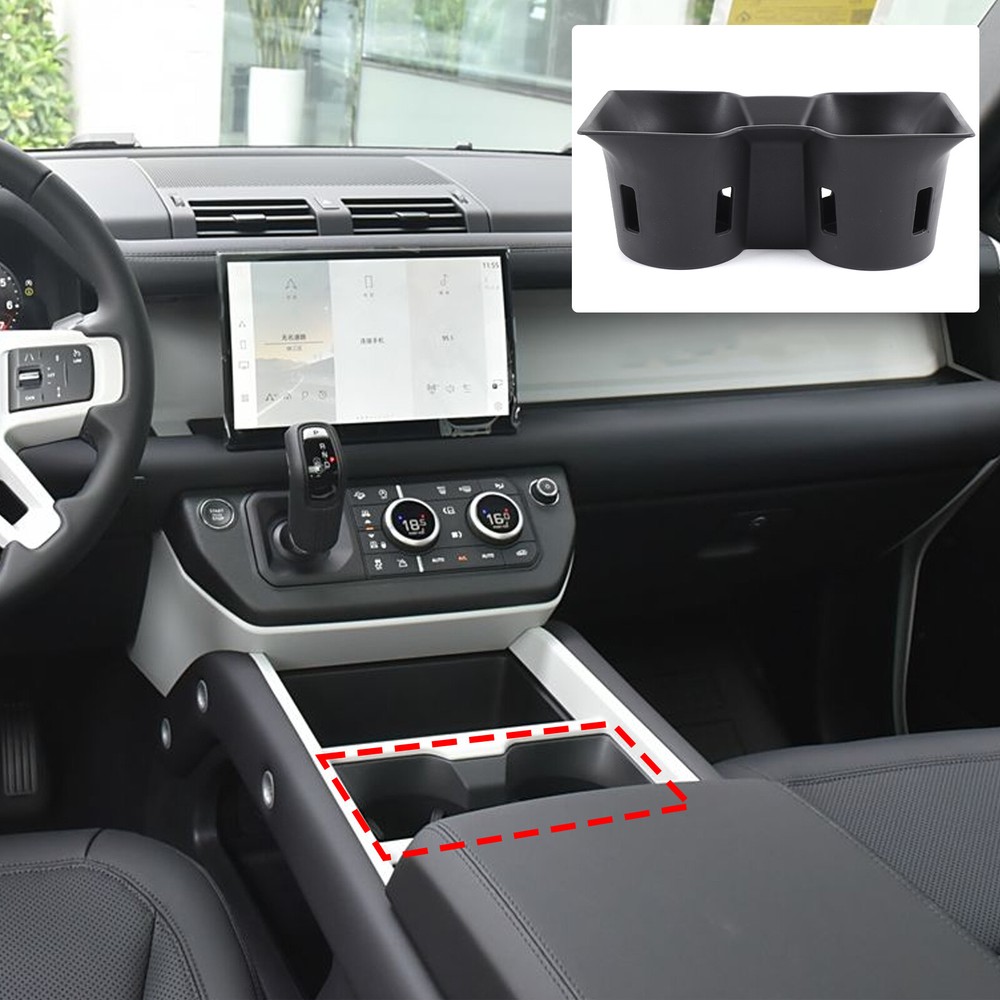 Central Control Water Cup Holder Storage Box Organizer For LR Defender 2025+