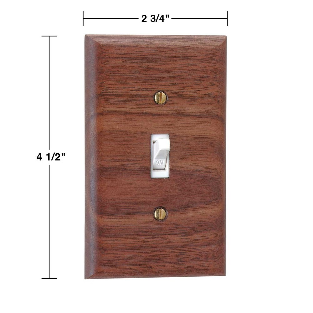 Switchplate Walnut Single Toggle | Renovator's Supply