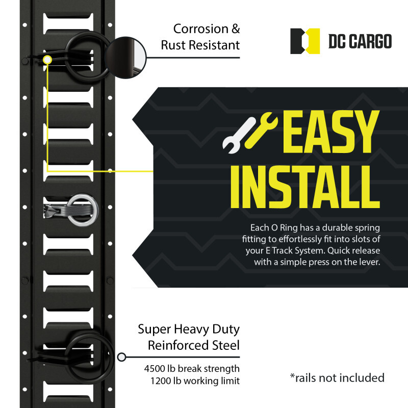 DC Cargo E-Track O-Ring, Standard Duty, 20-pack