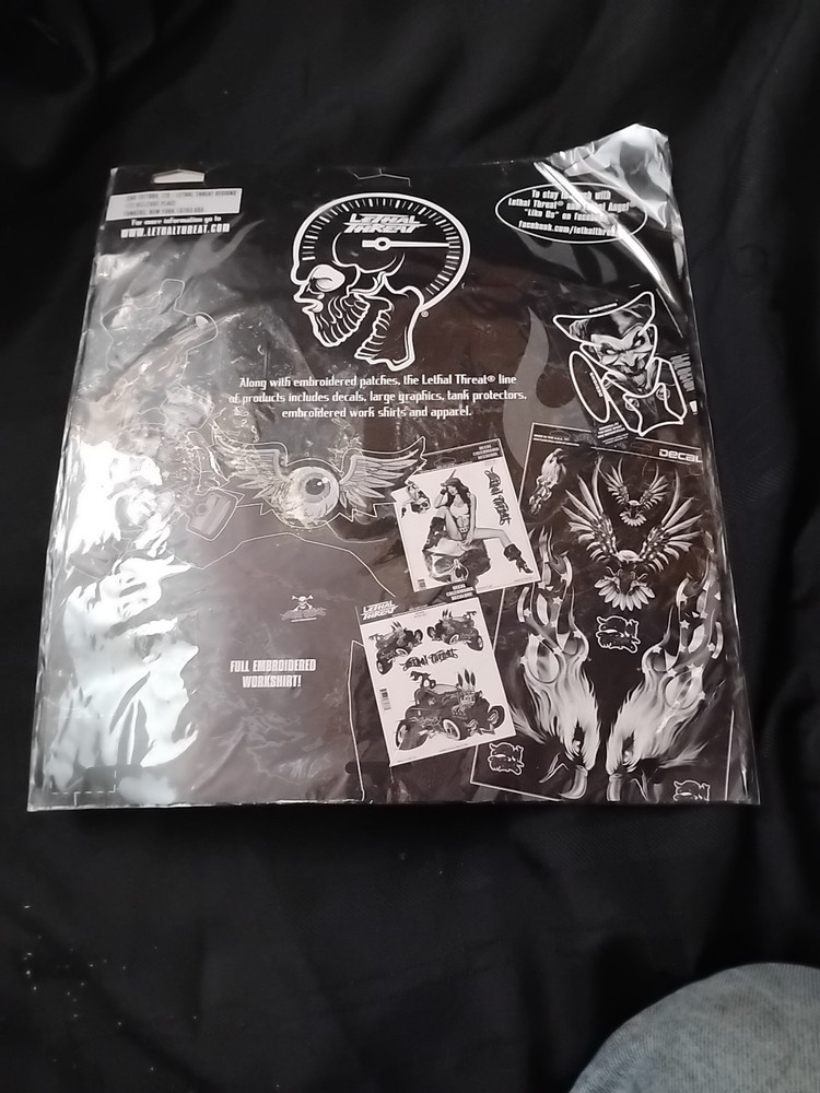 Lethal Threat Design ..Sew On Patch ..New.. ( Ride With God)