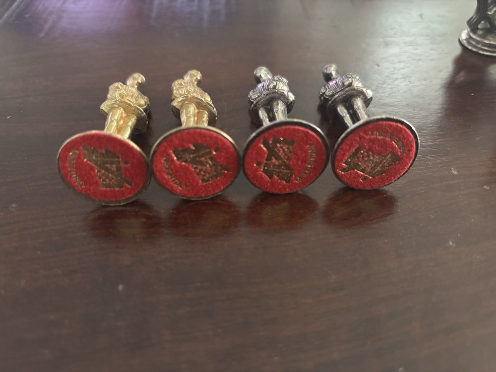 Vintage Italfama Camelot Metal Chess Pieces Missing Three