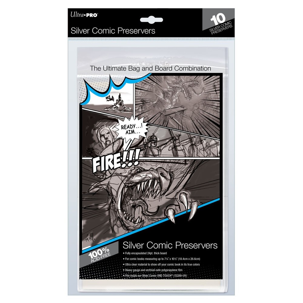 Ultra Pro Silver Size Comic Preserver 7-1/4x10-1/2 - 10 Count