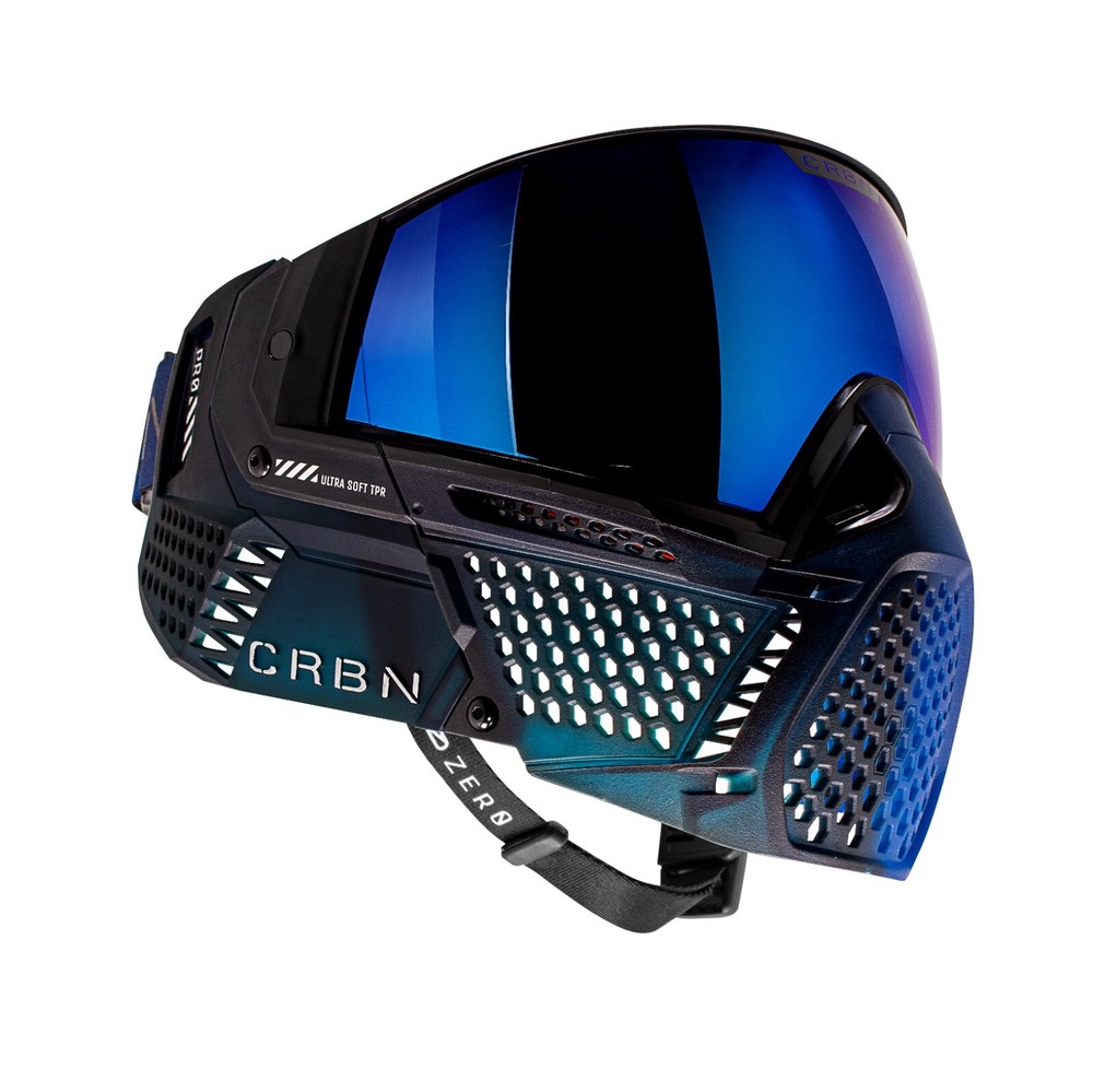 CRBN Carbon Zero Pro Fade Paintball Mask Goggle - Less Coverage - Indigo Blue