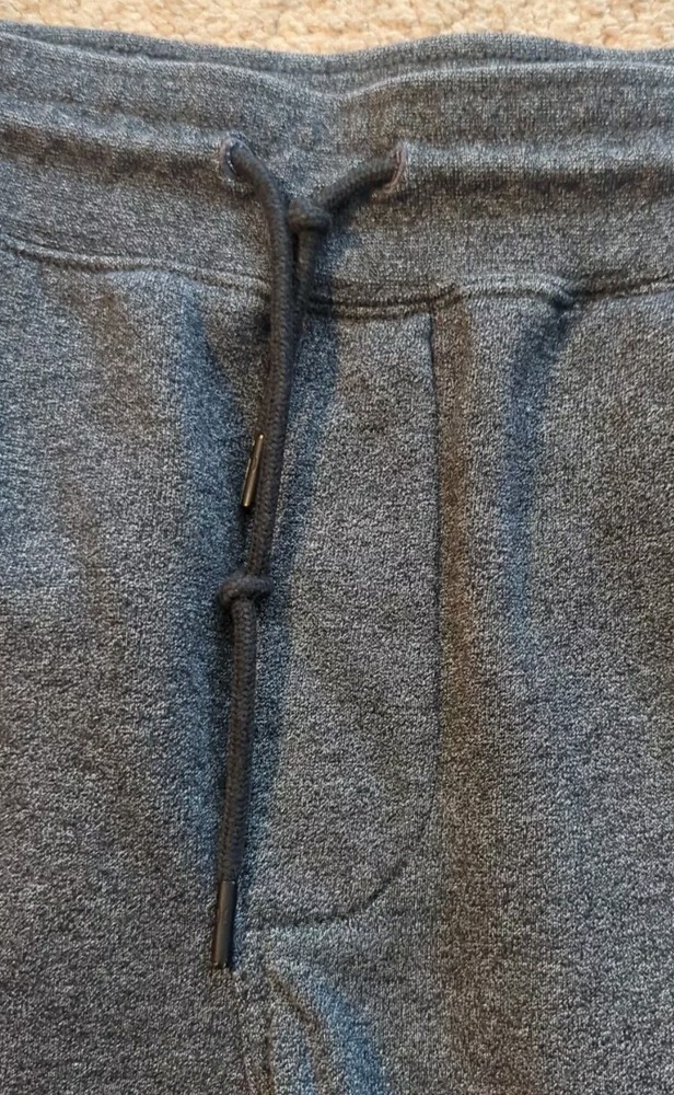 Men’s Hurley Sweatpants Sweat Shorts Marled Dark Gray Medium Pockets Drawstring