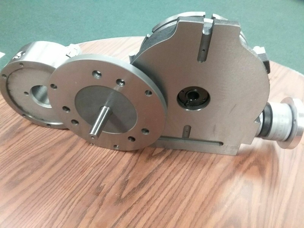 10" HORIZONTAL & VERTICAL ROTARY TABLE w. 8" 6 jaw chuck & centering adapter