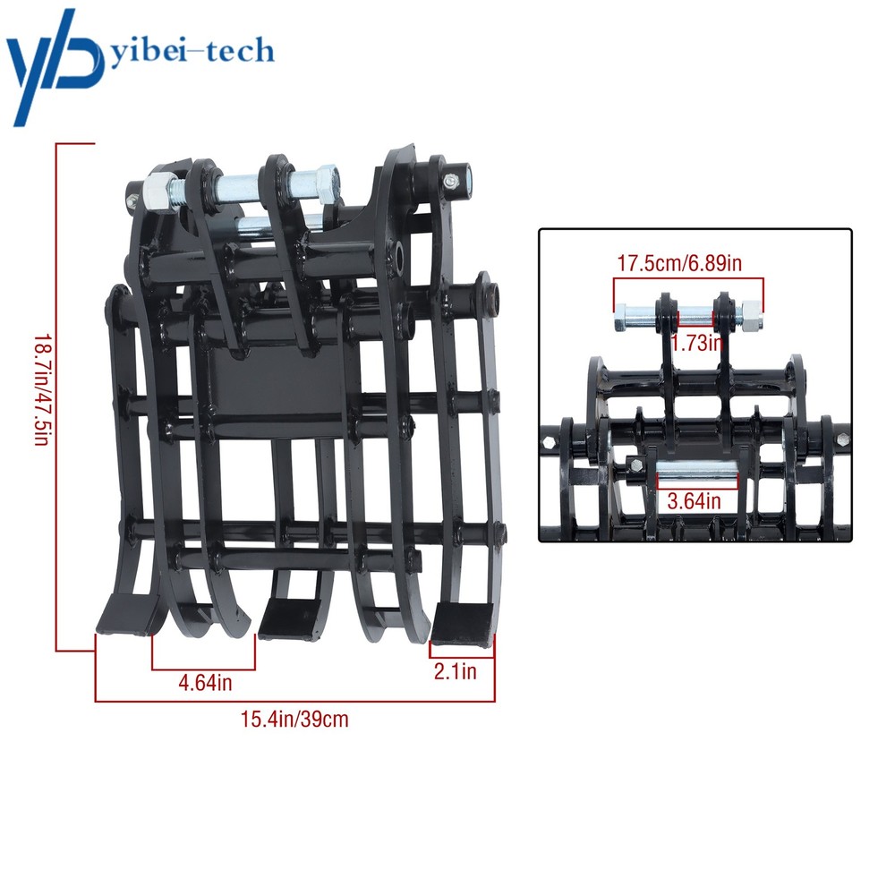 Grabber Attachment for 0.8 tons -1.5 tons Mini Excavator Small Digger
