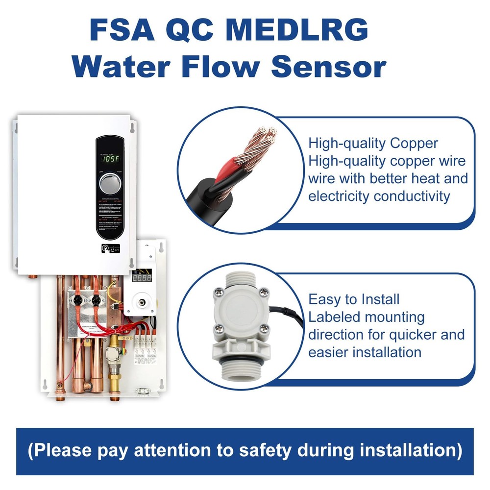 FSA QC MEDLRG Flow Sensor for Ecosmart ECO 18, 24, 27, 36 Water Heaters